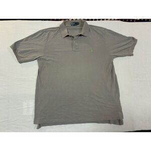 Polo Ralph Lauren Shirt Mens XLT Tall Gray Short Sleeve Mesh Pony Logo Gray